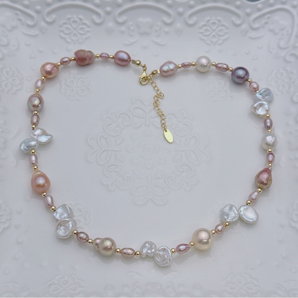 26X236 New Handmade Freshwater Baroque Pearl Necklace 16+2”